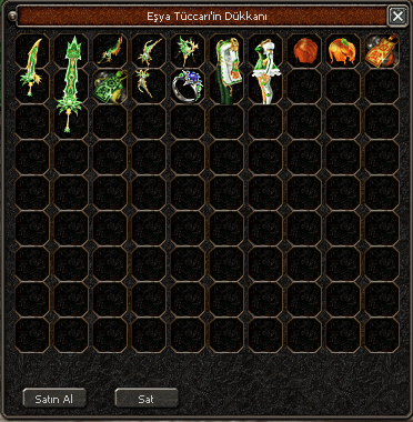 Zırh Satıcısı Envanteri