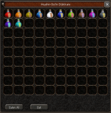 Zırh Satıcısı Envanteri