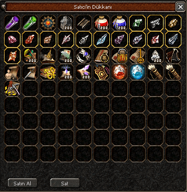 Zırh Satıcısı Envanteri