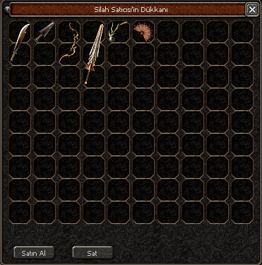 Zırh Satıcısı Envanteri