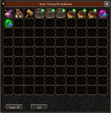 Zırh Satıcısı Envanteri